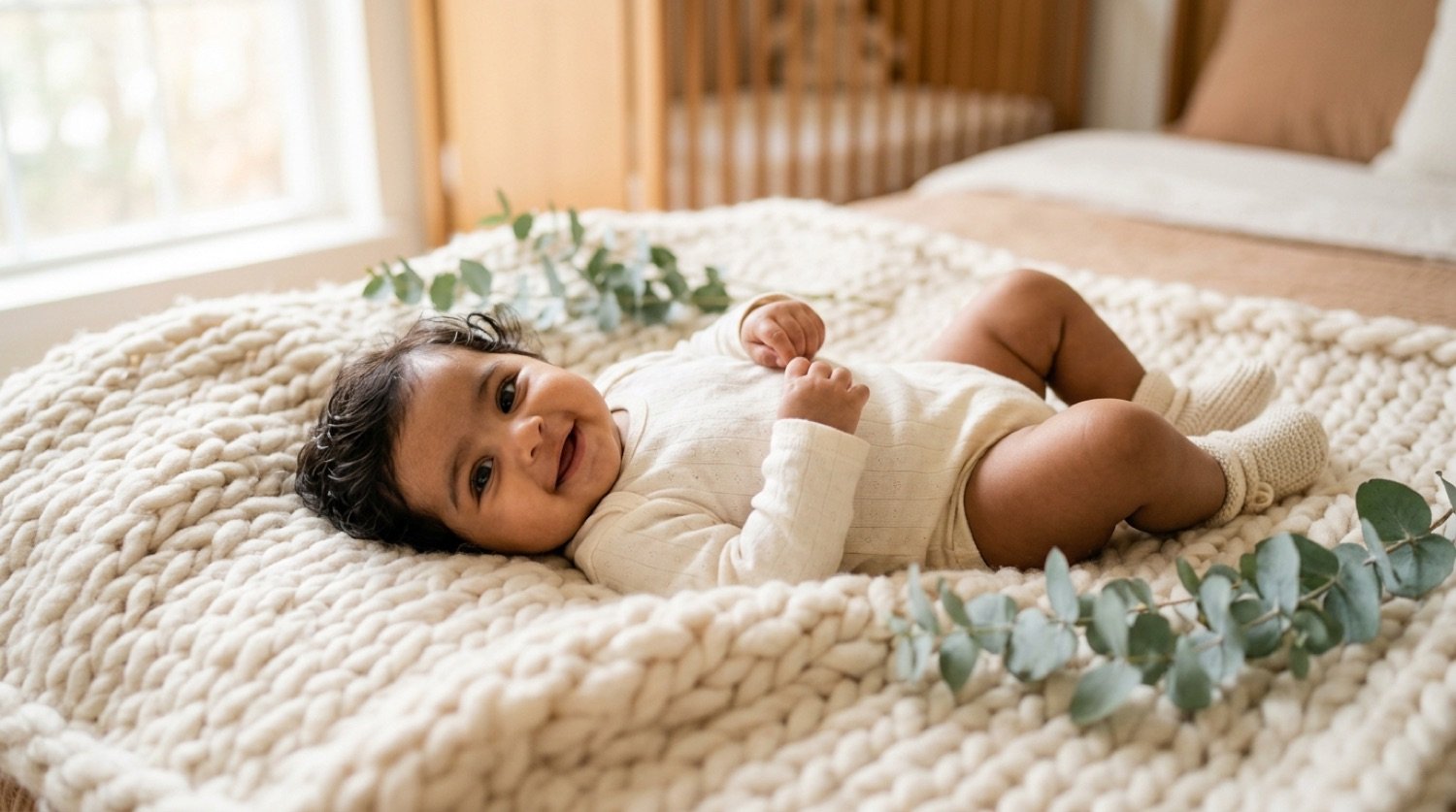 A happy, comfortable baby